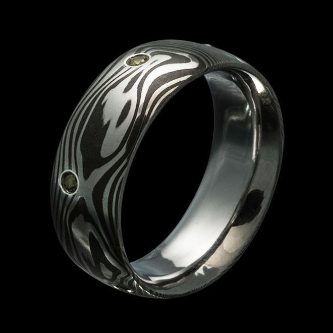 Damastringe Arktos + Green Diamonds