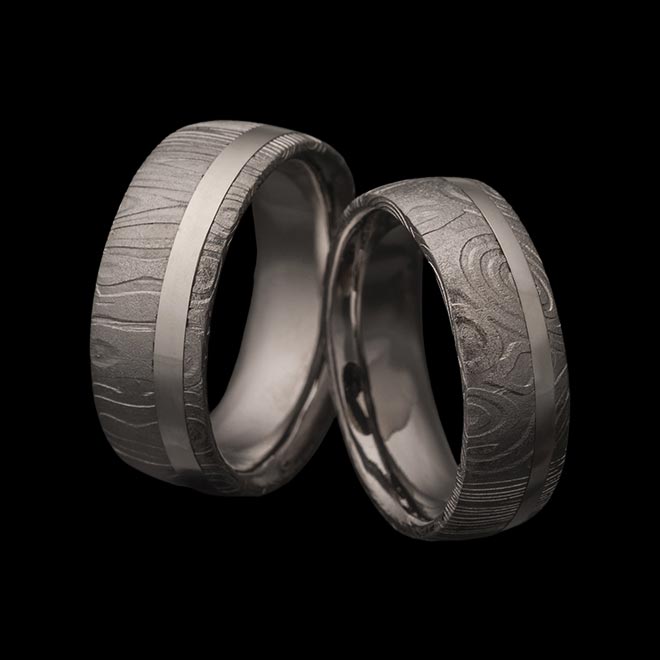 Trauringe Aiolos + Silver Inlay